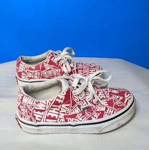 VANS Shoes - Classic Boys Vans Logo Red/White- 12 Youth